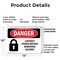 Signmission Lockout Power Before Removing Guards Danger Sign, Plastic, 14in W x 10in L, 2PK OS-2PACK-DS-P-1014-L-1434 - alternate 7